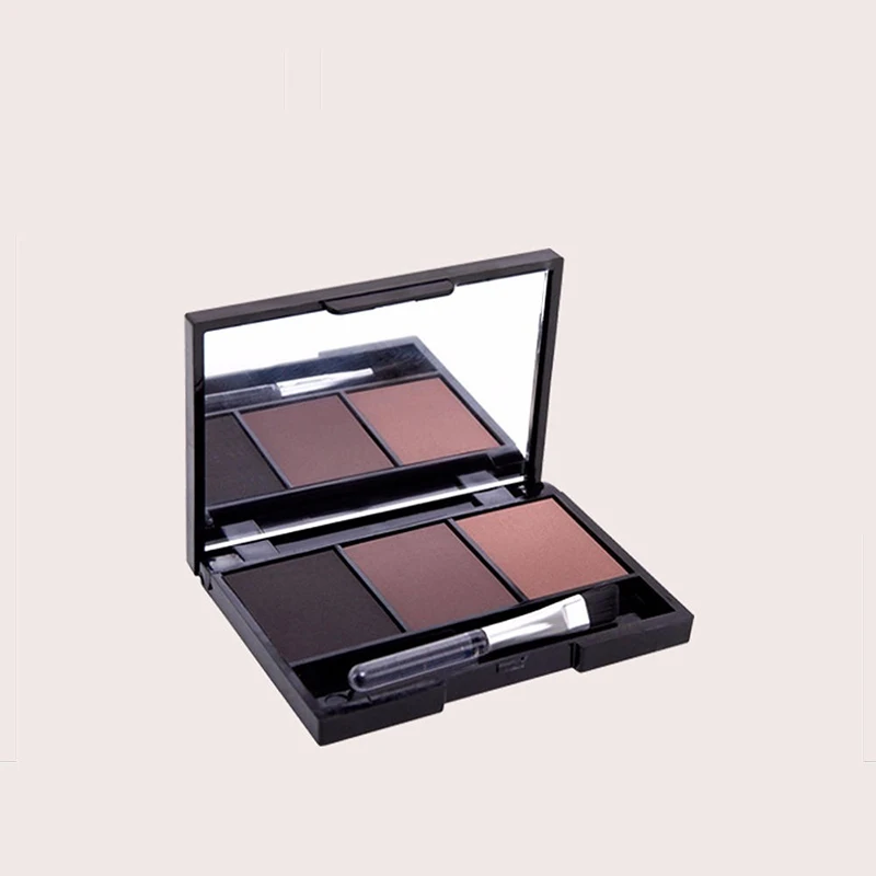 

Professional 3 Color Eyebrow Powder Palette Cosmetic Waterproof Makeup Tool With Brush Mirror ZGOOD