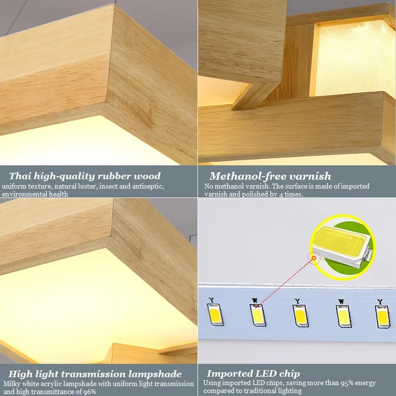 LukLoy LED скандинавский светильник подвесной креативная Подвесная лампа из дерева