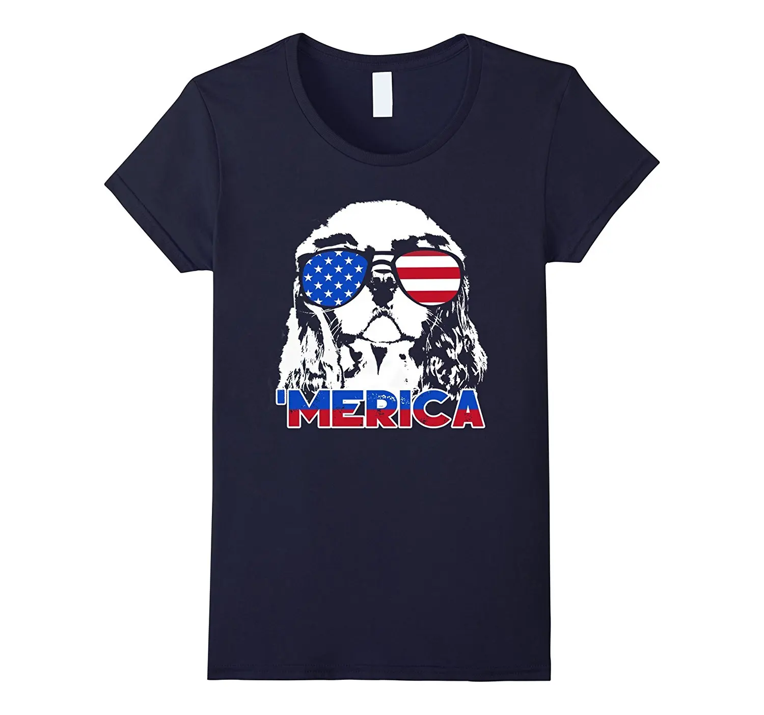 

2020 New Fashion Cotton T-shirt Patriot Cavalier King Charles Spaniel T-shirt 'Merica Shirt Casual Tee Shirt