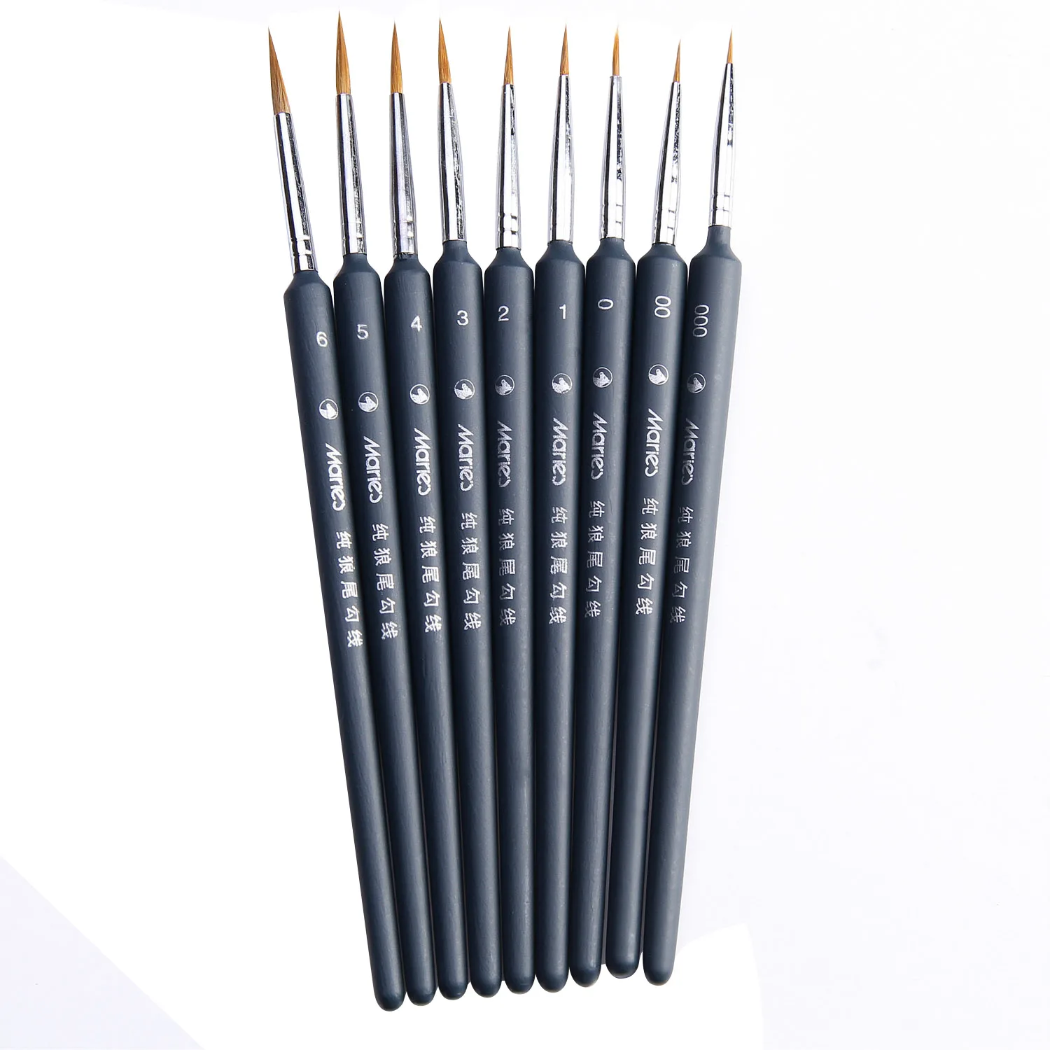 Кисти для рисования с деревянной ручкой и нейлоновым ворсом набор кистей