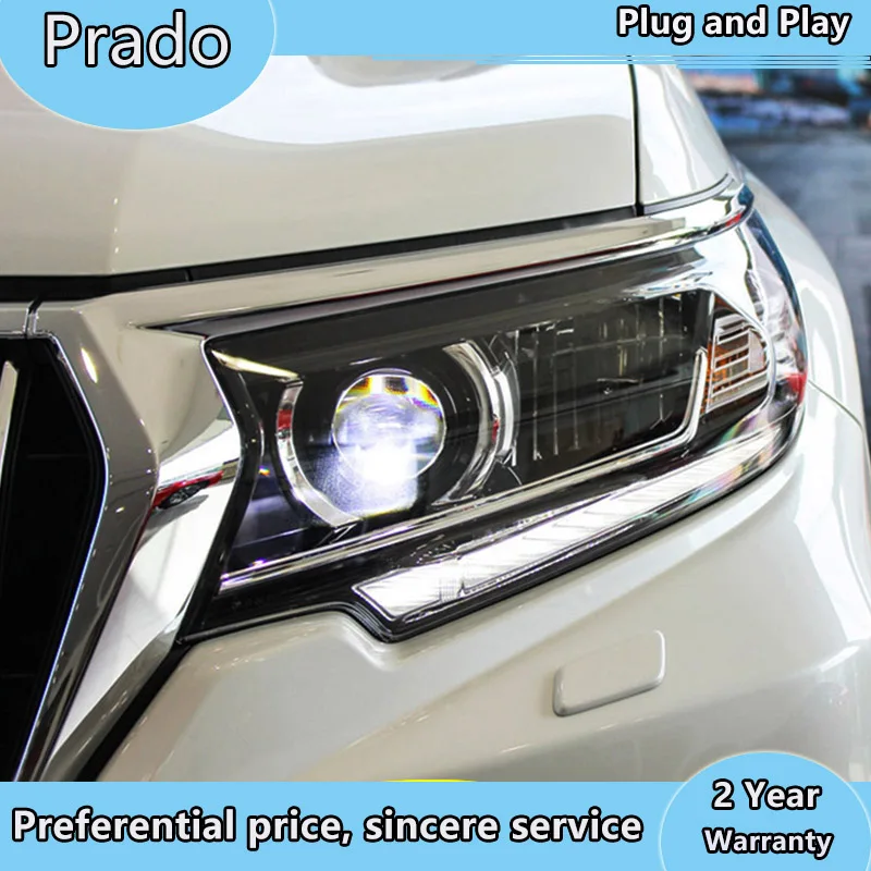 Автомобильный Стайлинг для Toyota 2018 2019 Prado все светодиодный фар Land cruiser prado монитор
