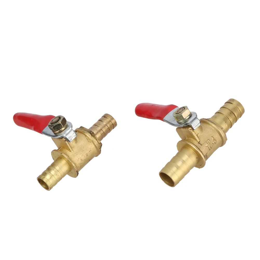 

Red Handle Valve 8mm 10mm Hose Barb Inline Brass Water Oil Air Gas Fuel Line Shutoff Ball Valve Pipe Fittings