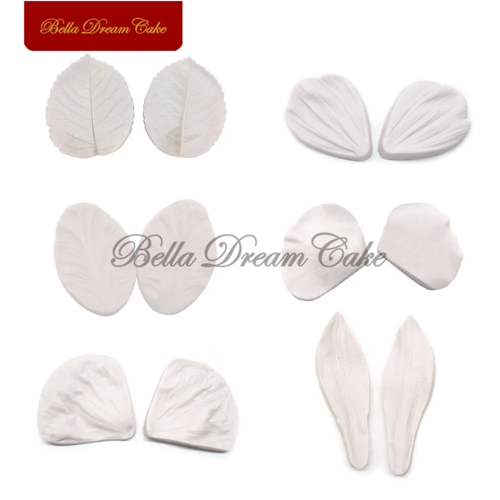 Пиона роза лепесток цветка лилии силиконовая форма для вейнера набор помадки