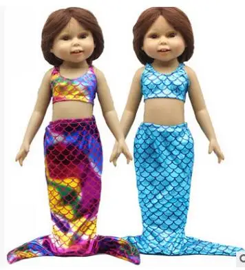 Одеяло хвост русалки платье для американская девушка куклы нашего поколения 18