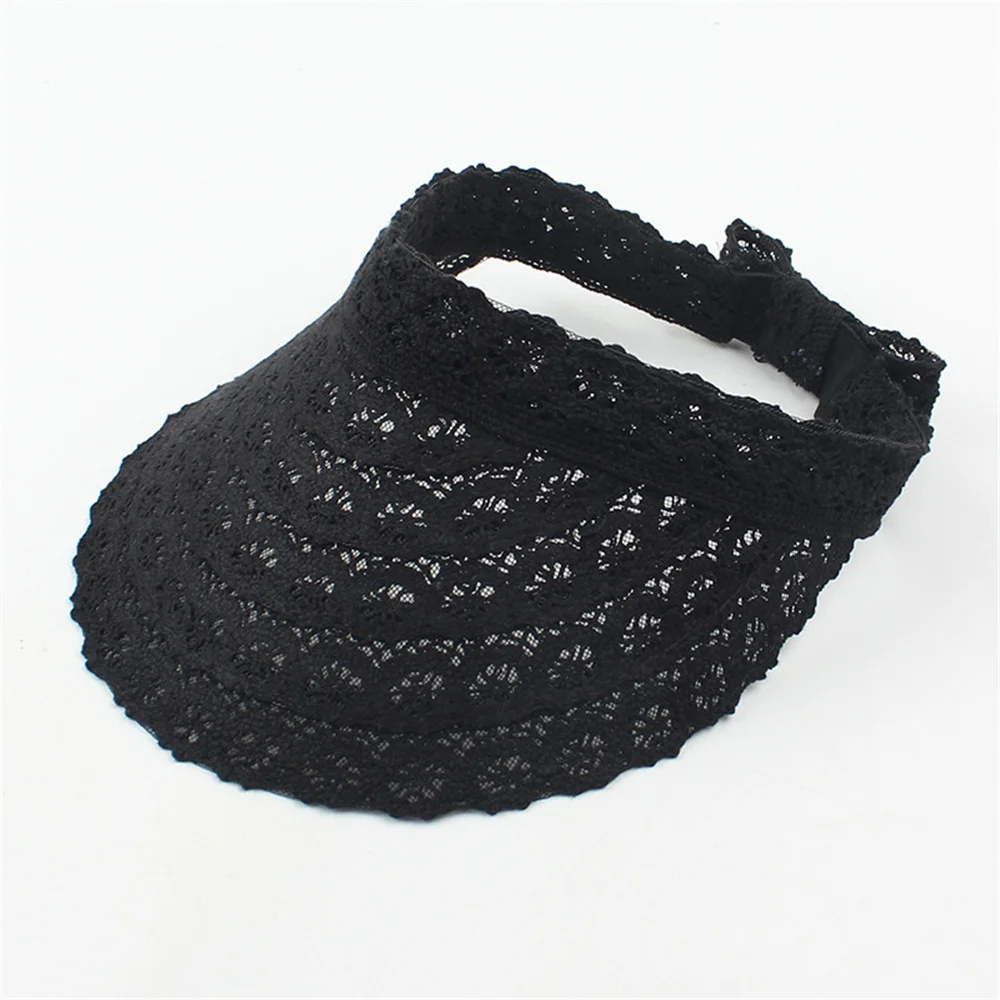 

2021 Trendy Wide Lace Hat With Uv Protection Cap For Women Adjustable Lace Beach Hat For Summer Princess Travel Sunshade B87962