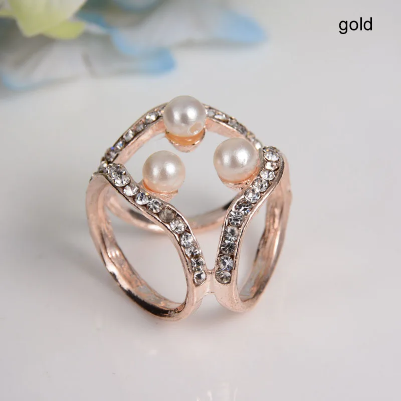 Модная брошь в Корейском стиле с искусственным жемчугом и кристаллами виде