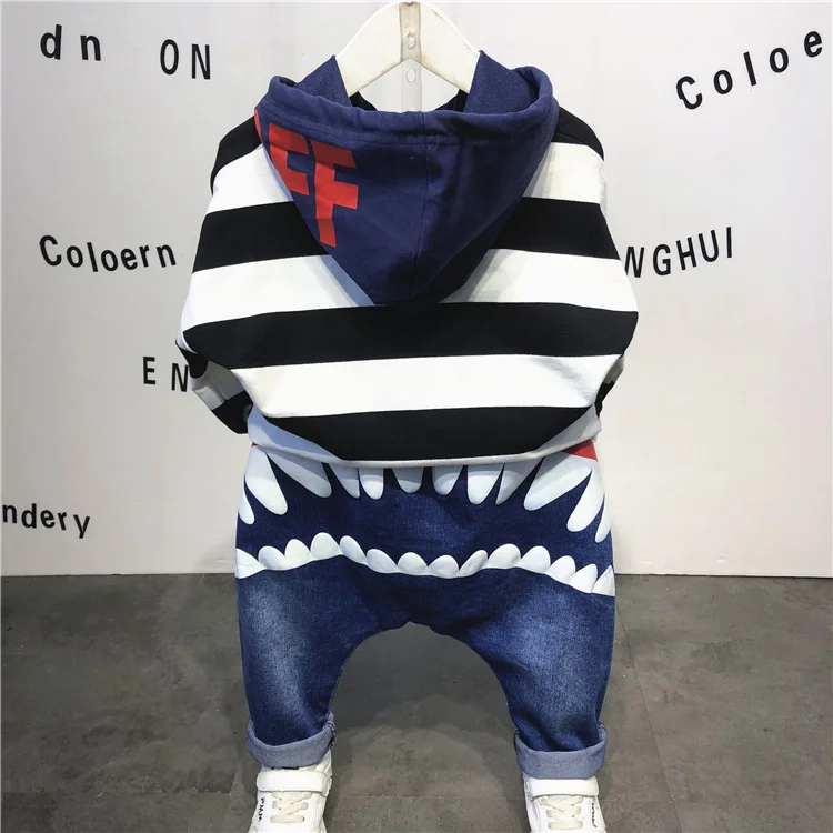 Комплект из 2 предметов для мальчиков Повседневная Толстовка + штаны комплекты