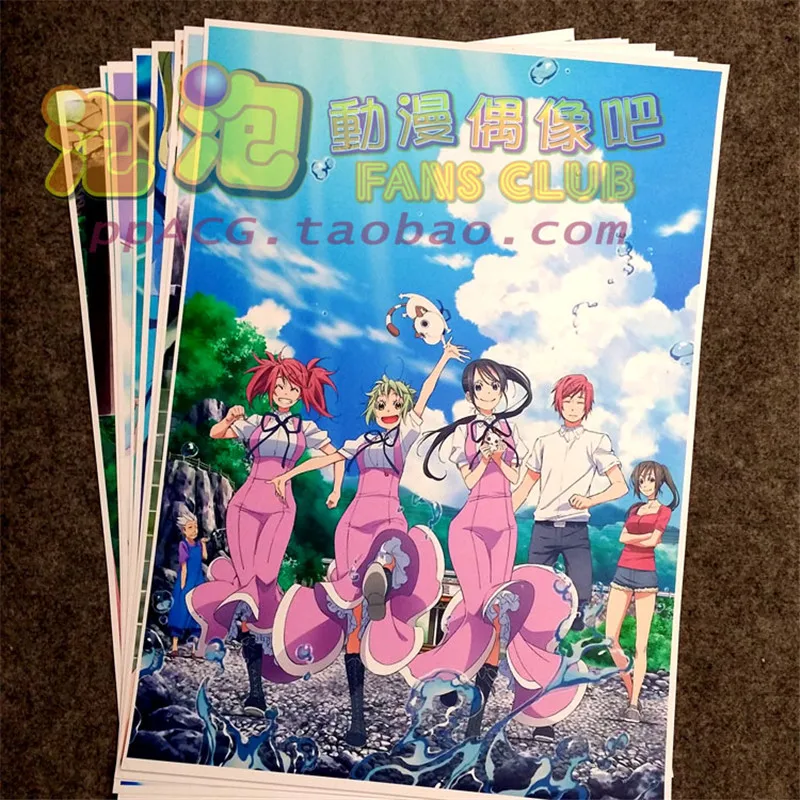 

8 pcs/set Anime Amanchu! poster Kohinata Hikari Ōki Futaba Ninomiya Ai wall pictures for living room A3 Film posters for gifts