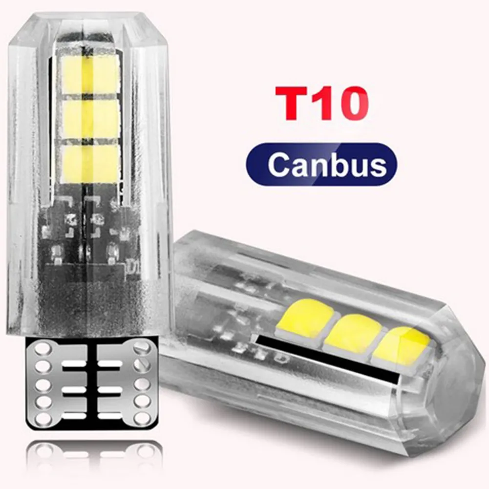 

2 шт., автомобильные лампы T10 6SMD 3030 для номерного знака