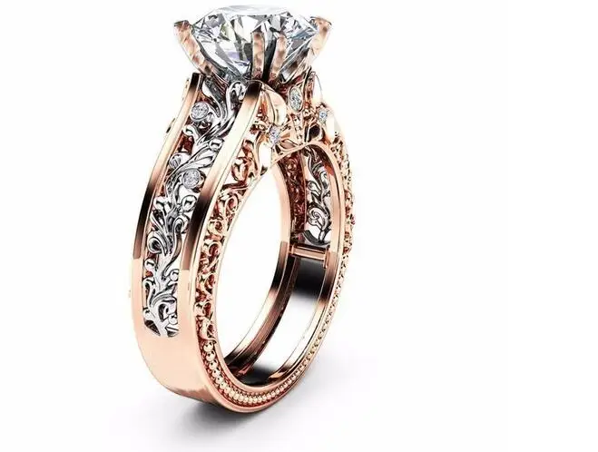 

YPD17 925 Women's Ring Luxury engagement ring inlaid with zircon