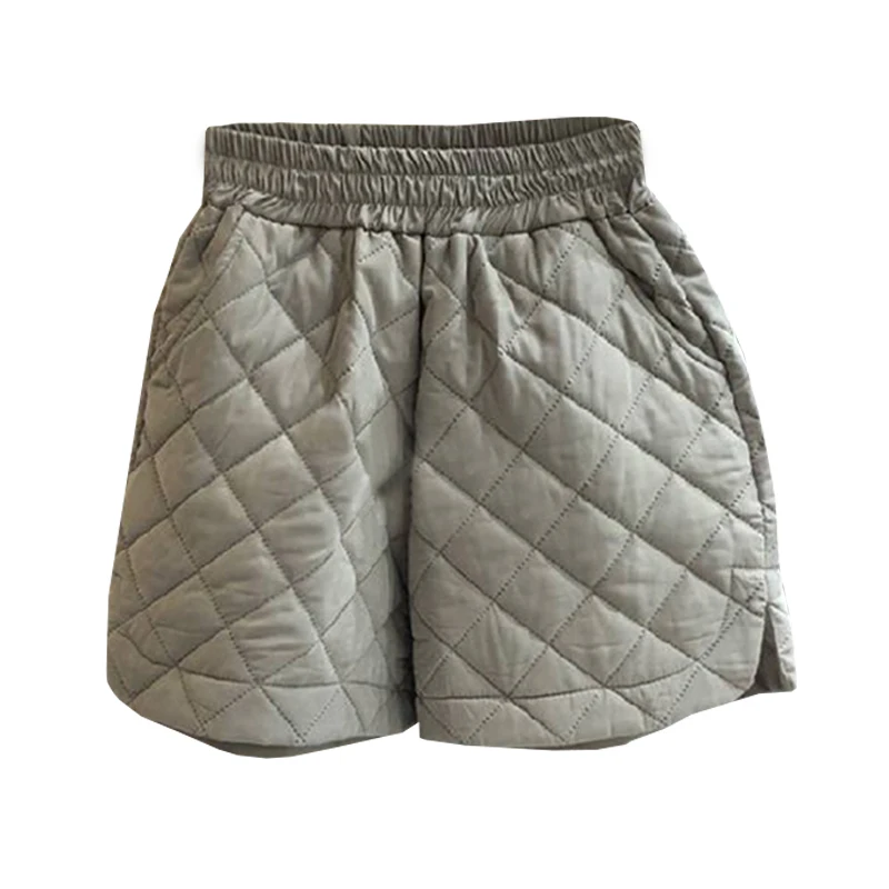 

KUSAHIKI 2021 New Stretch High Waist Short Women Fashion Shorts Korean Argyle Wide Leg Bottoms Pantalones Cortos De Mujer 6D539