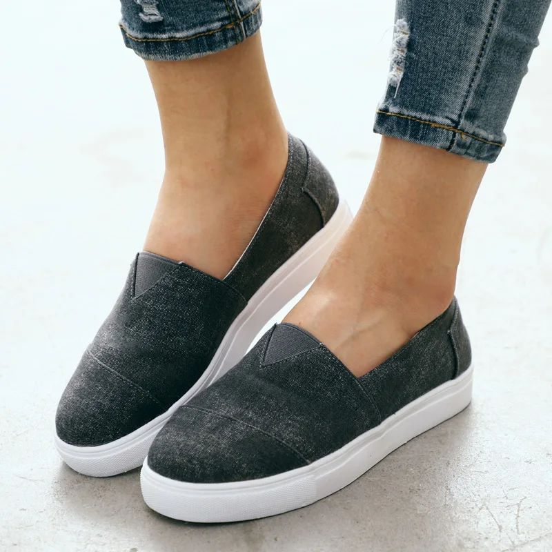 Женские холщовые Туфли эспадрильи повседневные лоферы без застежки плоская