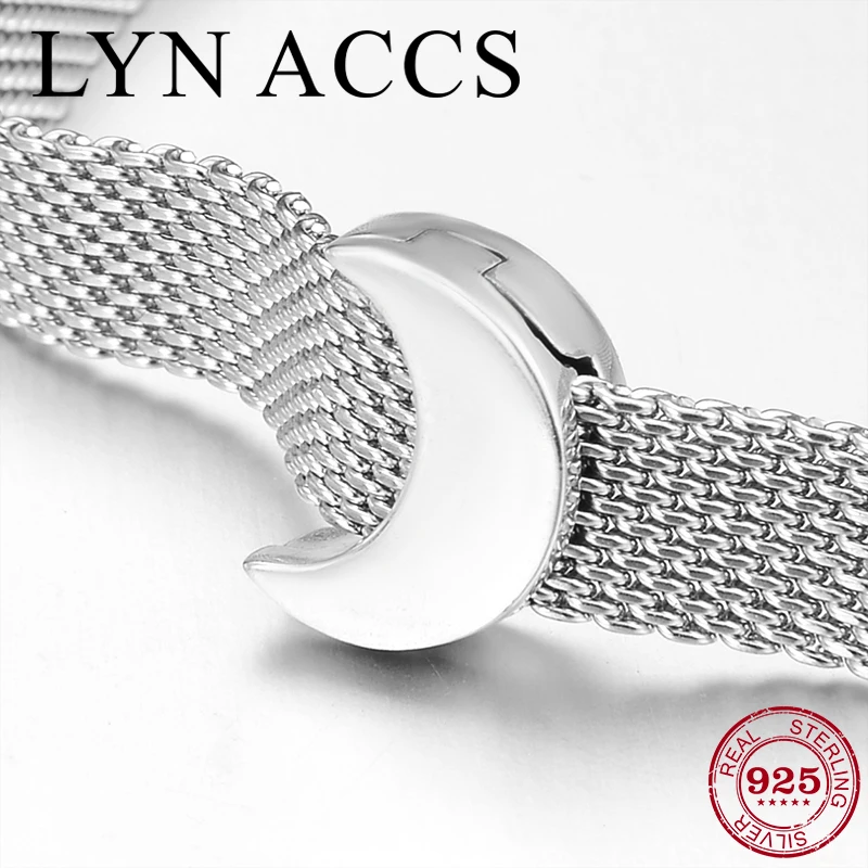 DIY подарок 100% реальная фотография серебряные бусы в форме Луны-клипсы подходят