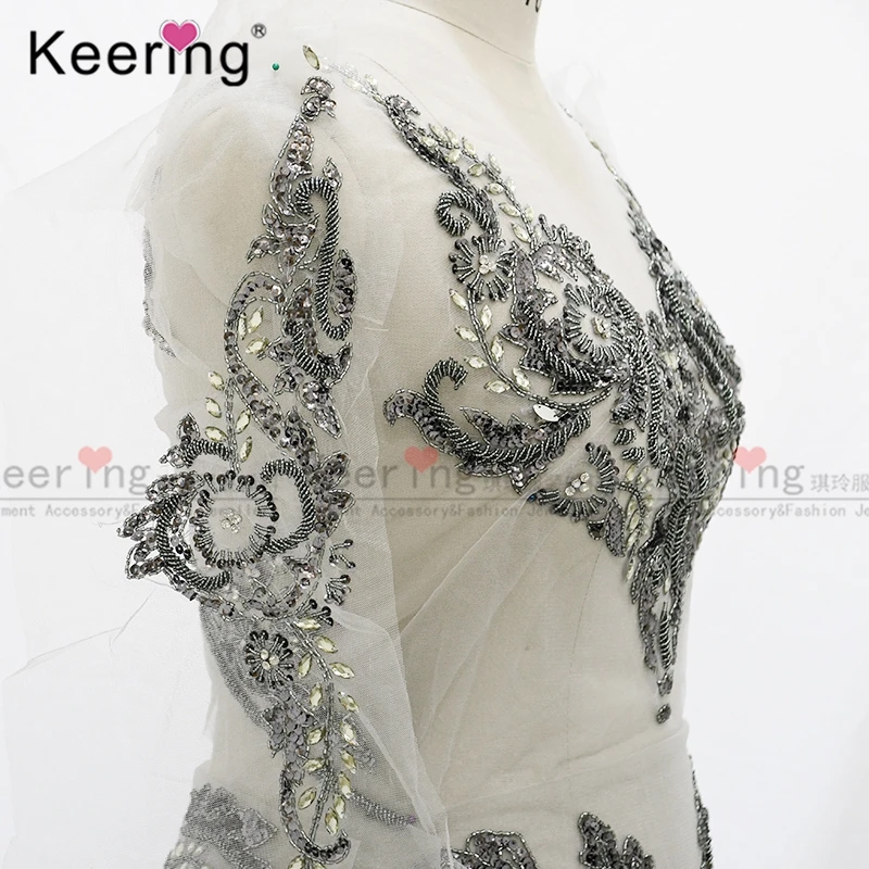 Модное Вечернее платье большого размера нашивки ручной работы для свадебного