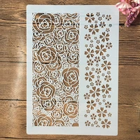 a4 29cm rectangle frame rose plum diy layering stencils wall painting scrapbook coloring embossing album decorative template