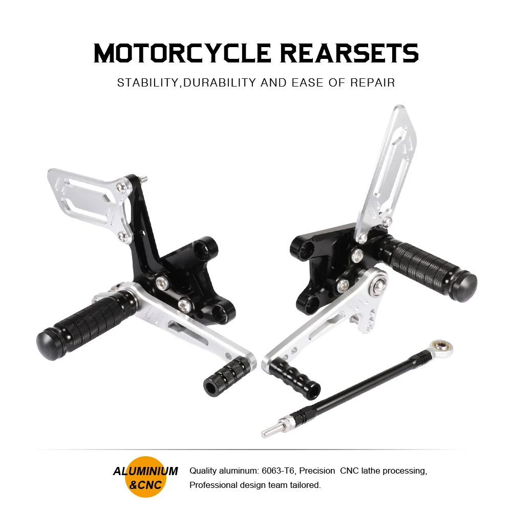 CNC мотоцикл подножка подножки Peg педаль Rearset Серебряный протектор для Suzuki SV650 SV650S GSXR600 GSXR750 GSX1000 K1 D40