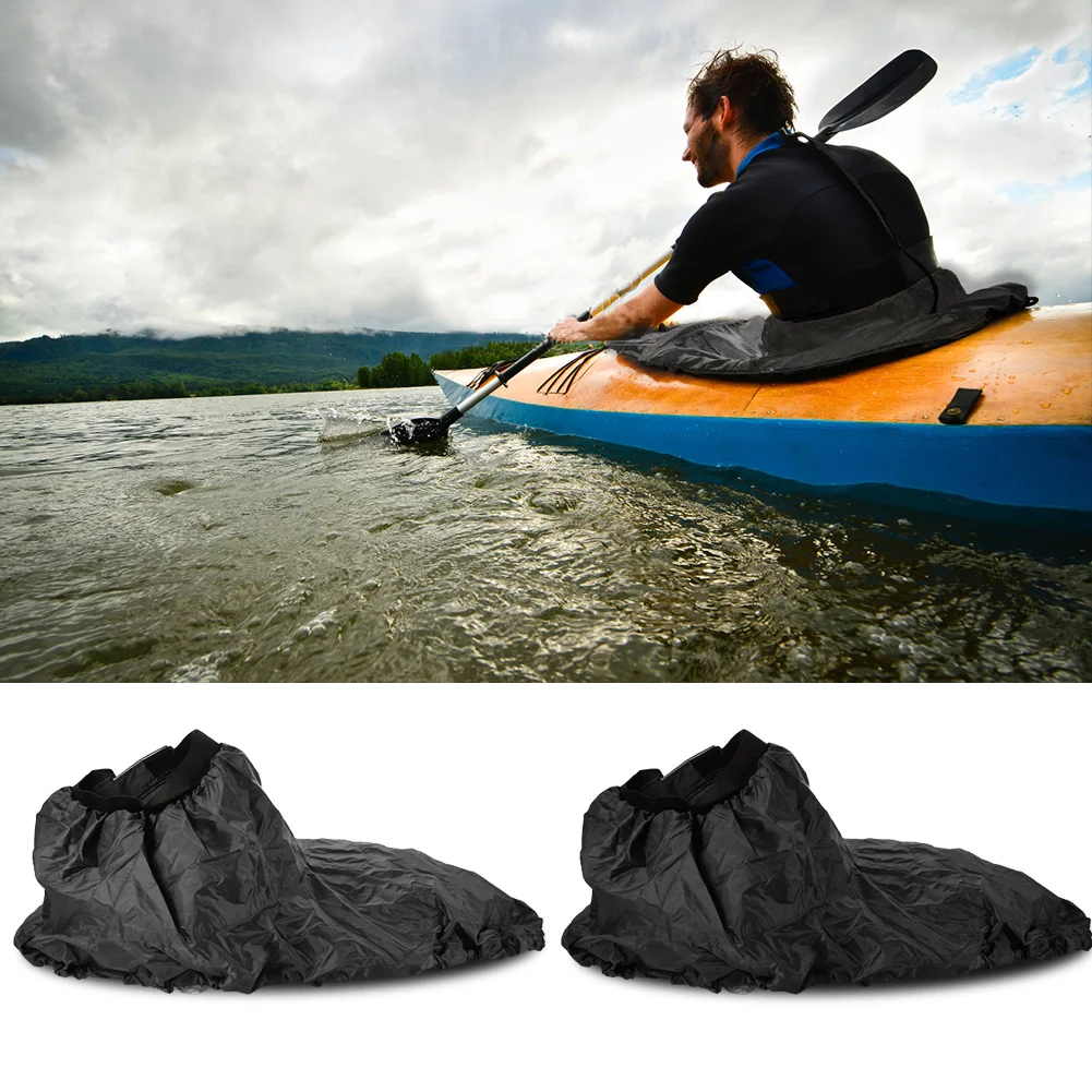 

Spray Skirt Kayak Cockpit Deck Cover Sprayskirt Waterproof Storage Black/Deep Grey Kayaking Canoeing Rafting Accessory