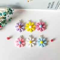 20pcslot colorful resin daisy charms chrysanthemum sun flowers pendants for jewelry diy accessories earrings bracelet floating