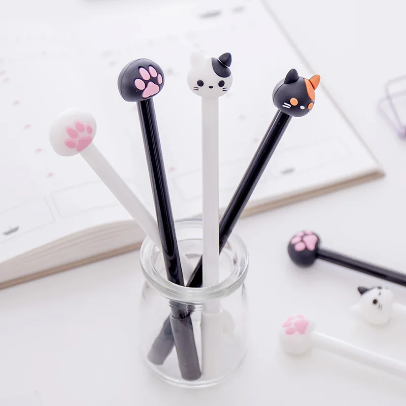 

1 Pcs Korean Creative Cute Cat Cat Paw Kids Gifts for School Students Stationery Erasable Neutral Pen Black Pen Signature Pen