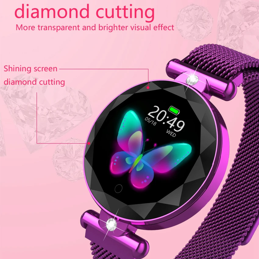 UTELITE Lady S886 Смарт часы для женщин монитор сердечного ритма фитнес трекер женский браслет IP67 Водонепроницаемый для Xiaomi huawei телефон