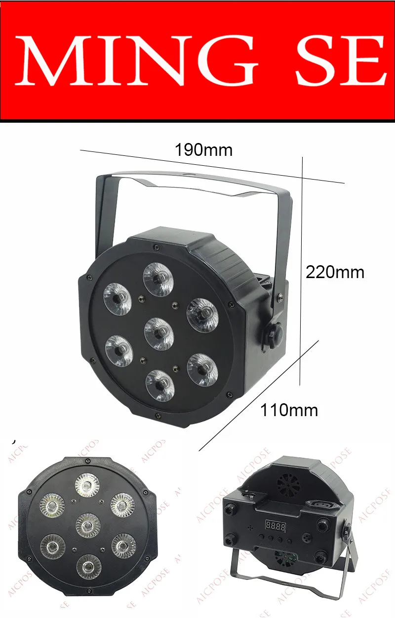 30 шт./лот 25 Угол большой объектив 7x18 Вт led Par огни RGBWA UV 6в1 плоский par led dmx512 Дискотека освещение Профессиональный Сценический dj оборудование