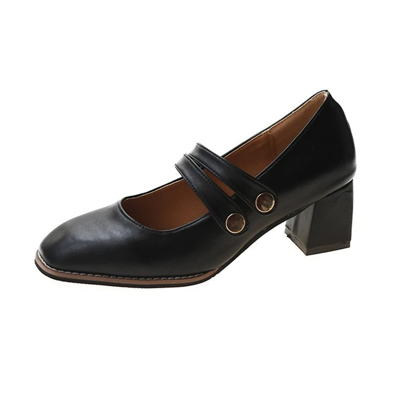 

Women's shoes Fall 2021 Mary Jane shoes thick heel buckle sweet and gentle square head fairy style student lady single shoes