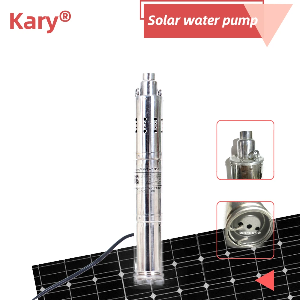 Dc 24v лифт 50m 0.5hp поток 3000л/ч Солнечный водяной насос для глубокого колодца цена