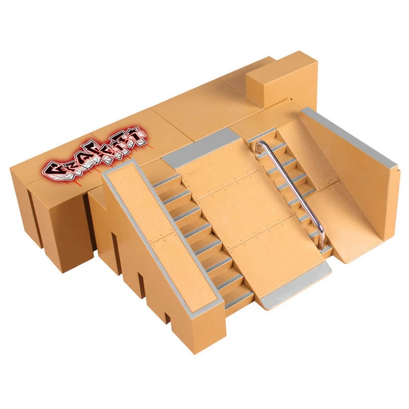 Mini Fashion Finger Skate Park Ramp Kits Rain Skateboard Fingers Training Props Games Kids Indoor Extreme Sport Toy Set | Игрушки и