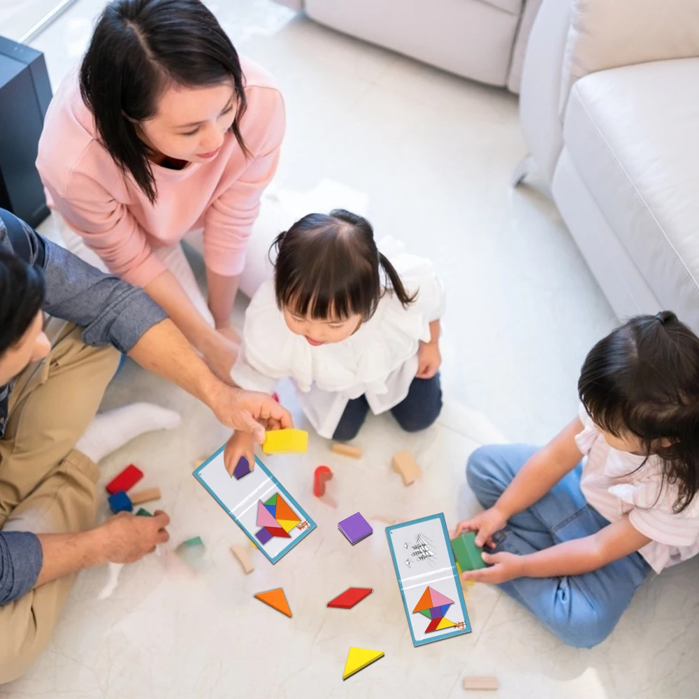 Магнитный 3D пазл головоломка танграмма игра искусственная образовательная