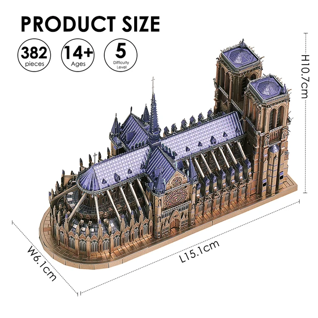 Notre Dame Cathedral 3D puzzle 2