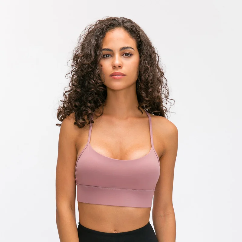 Nepoagym Y STRAP спортивный бюстгальтер для йоги размера плюс матовый материал женский