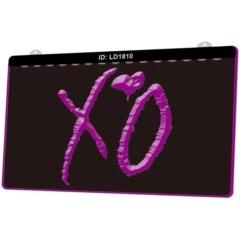 LD1810 XO классический логотип новый 3D гравировка светильник световой знак