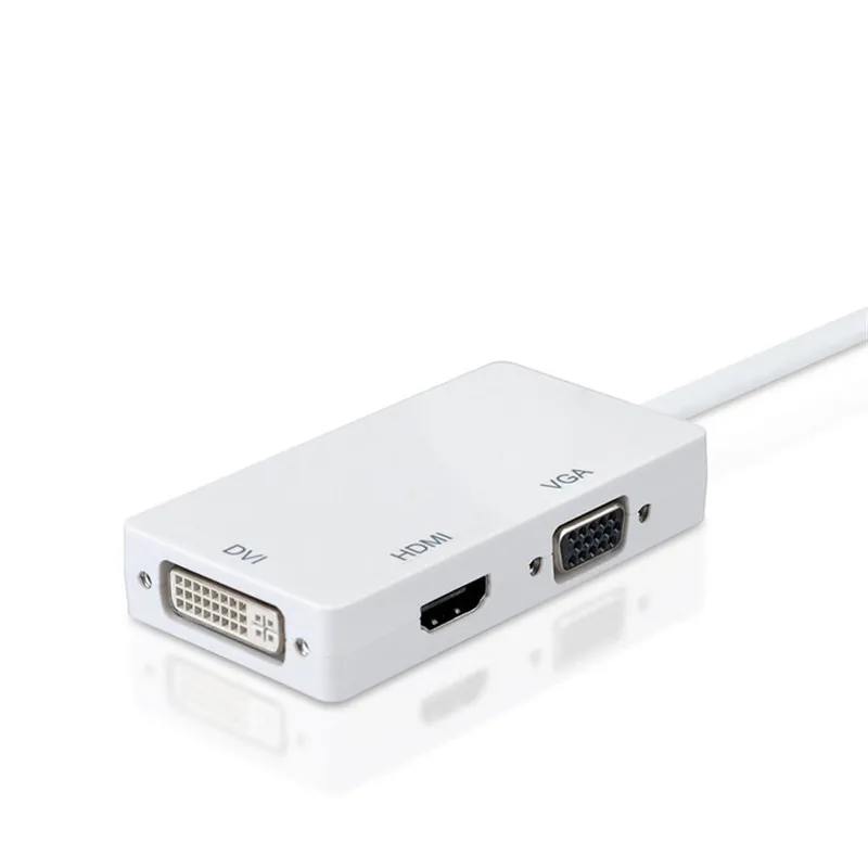 Преобразователь 3-в-1 с Mini DP на VGA + HDMI DVI 1080P HD высокая скорость передачи |