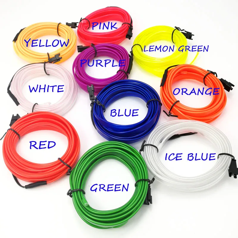 Неоновый автомобильный светильник s холодный гибкая светодиодная лента