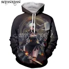 Новый модный Забавный Свитшот Nier automata с длинным рукавом с 3D принтом на молниитолстовкикофтыкурткимужскиеженские Прямая поставка