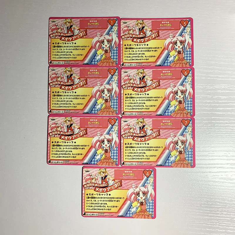 

7pcs/set Mizuno Ami Hino Rei Minako Aino CARDDASS Refraction Hobby Collectibles Game Anime Collection Cards Sexy Girls