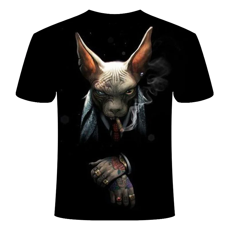 

New Summer Men T-shirt Funny Short Sleeve T-shirts Men 3D Animal Print Casual Tops funny t shirts Men clothing Streetwear Tops