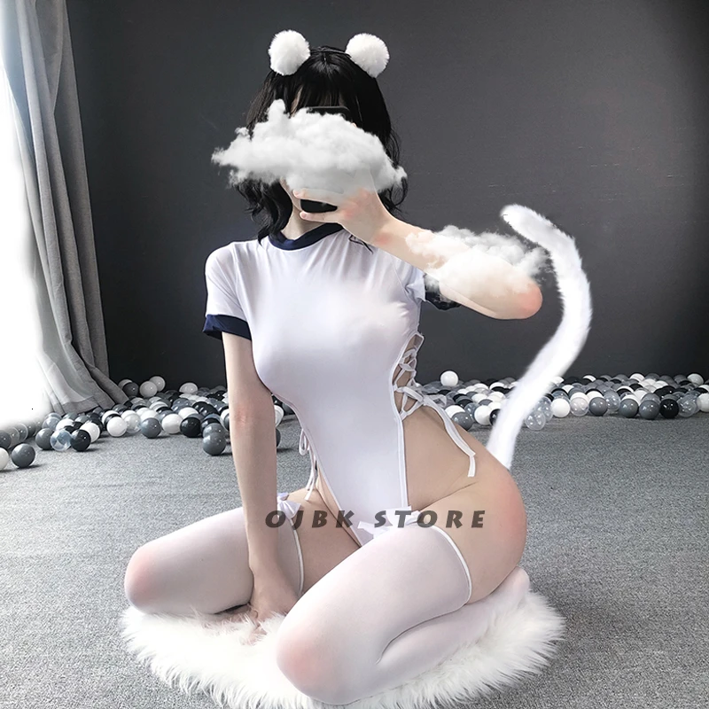 Сексуальное женское аниме нижнее белье Babydoll купальник комплект милой Лолиты нижнее белье мультфильм косплей эротический студенческий порно костюм горничной девушки