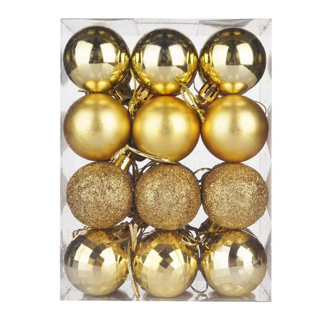

Christmas Balls 24pcs Christmas Decorative Ball Shatterproof Tree Pendant Balls Ornaments Decorations Hanging Tree Pendants New