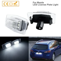 2pcs error free led license plate lights number lamp car accessories for mazda mpv ii miata mx 5 tribute protege 323 ford escape