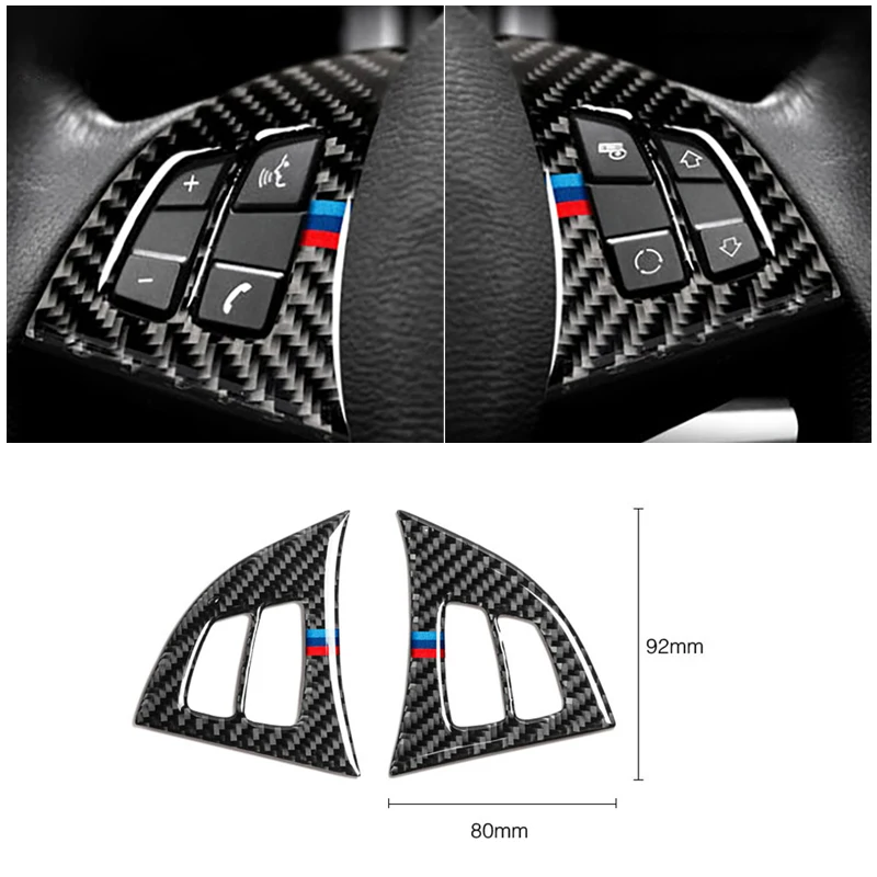 

Многофункциональные Декоративные наклейки на руль из углеродного волокна для BMW Old X5 E70, модифицированные наклейки для внутренней кнопки, рамы автомобиля