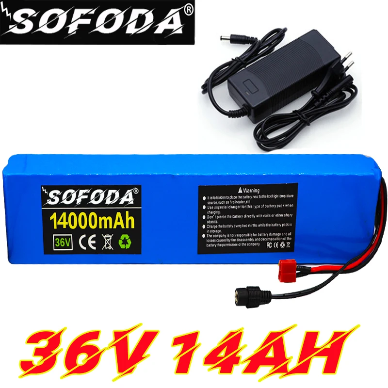 Sofoda е байка 36В 10S4P 14Ah 42В 18650 полосы комплект литий ионный батарей цилиндрическая