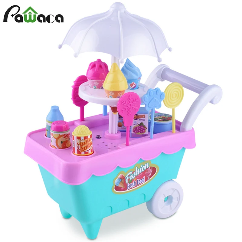 Мини детский домик на колесах для мороженого игрушечный набор интерактивные