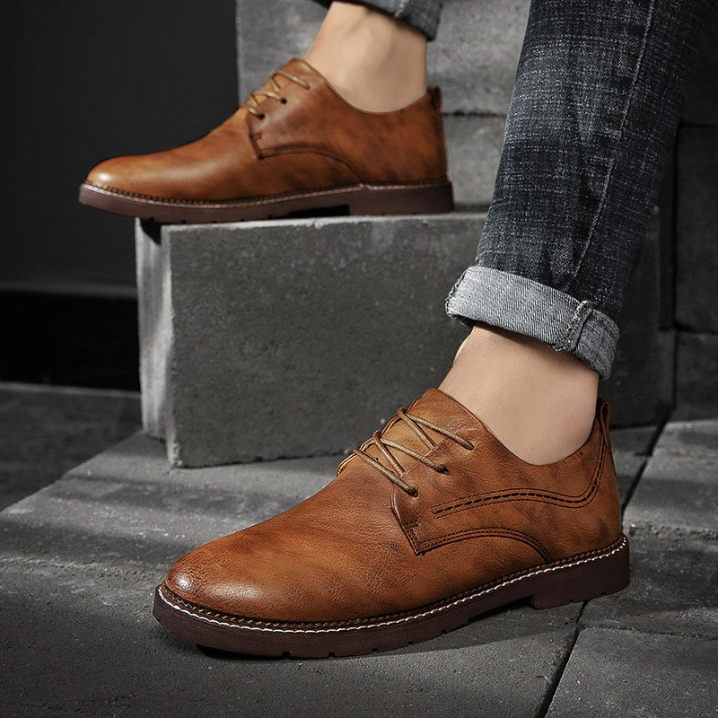 KATESEN/Мужская обувь Повседневная из натуральной кожи высококачественные уличные