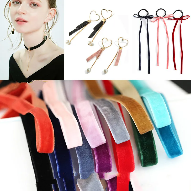 1 м/лот 9 мм блестящая нейлоновая односторонняя бархатная лента велюровая тесьма