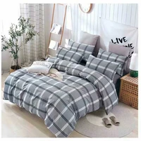 hot selling lattice mattress protective cover washed cotton sheets home textile printing flat bed pillowcase children bedding