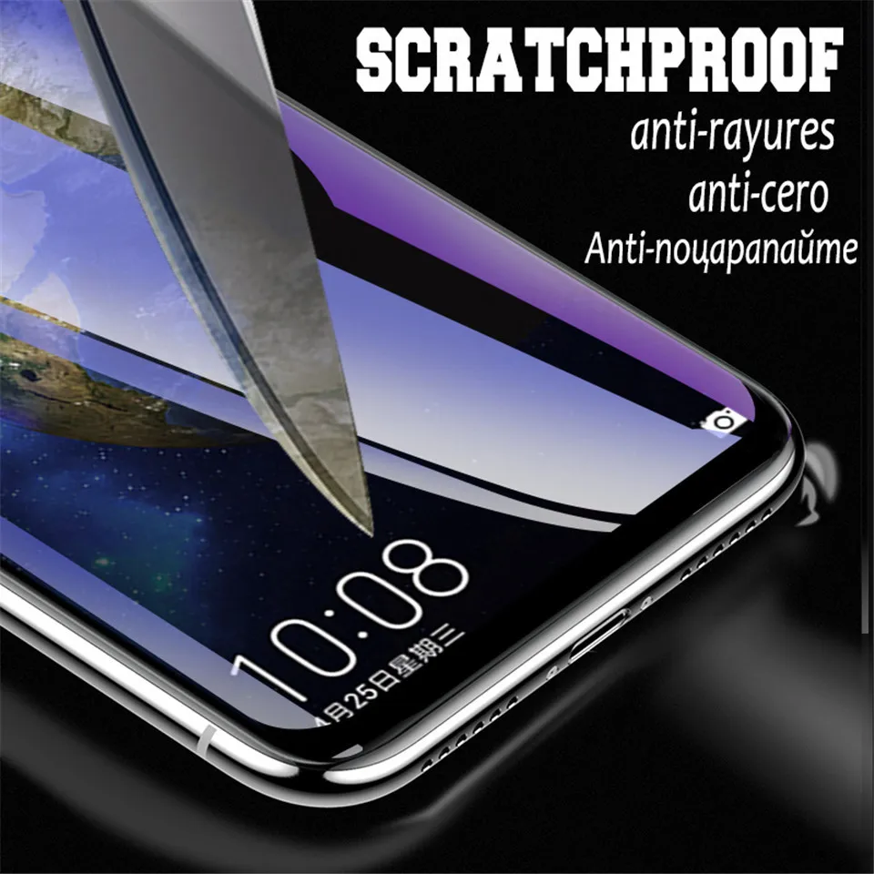 Закаленное стекло 9D с полным покрытием для iphone 11 Pro Max X XS XR Защитное экрана 6 6S 7 8 Plus