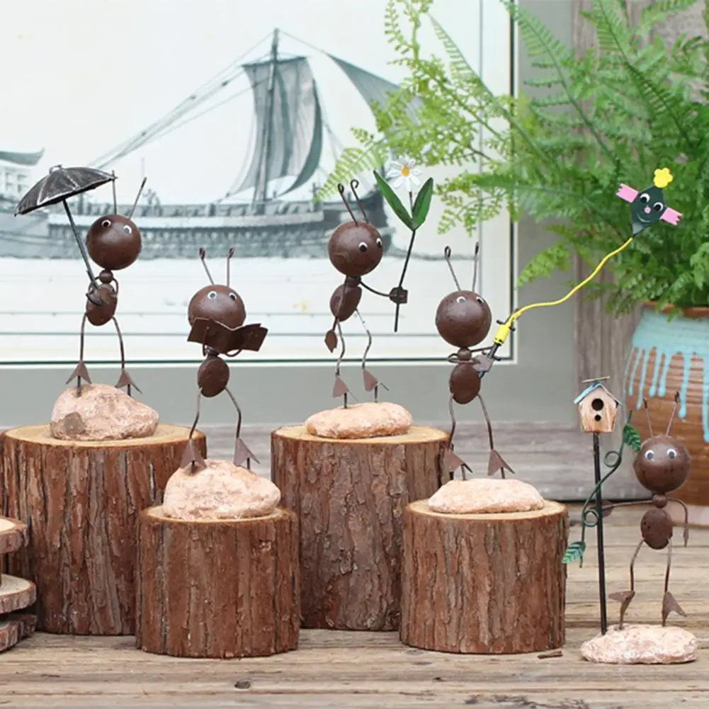 Миниатюрные фигурки симпатичная кукла муравей из смолы модель игрушечные для