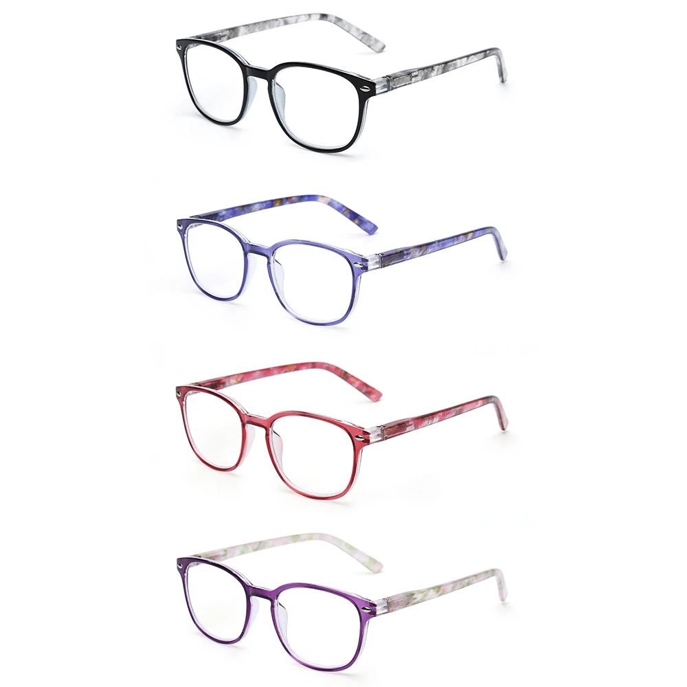 JM-gafas de lectura con bisagra de resorte para mujer, lentes Retro Para presbicia, dioptrías con lupa, + 0,5 a + 4, 4 unids/set por juego