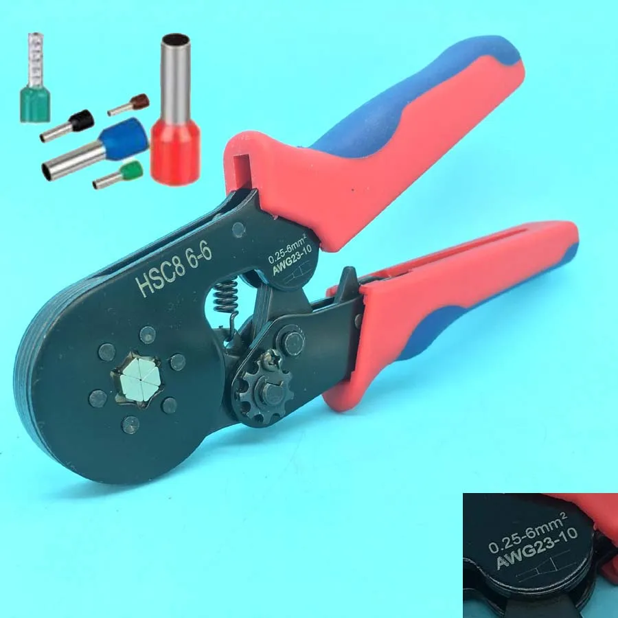 1 шт. электрические мини-плоскогубцы HSC8 6-6 0 25-6 мм м² 23-10AWG